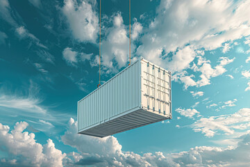 Wall Mural - Container lifting on the dock