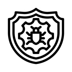 Canvas Print - antivirus line icon