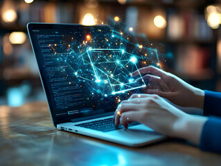 Software Development Illustration - Coding, Software Engineer, Programming Language, Developer, Technology, Laptop, Computer, Code, Innovation, Digital