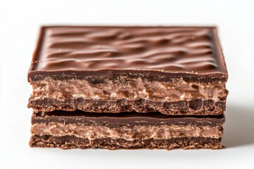 Sticker - Tim Tam, A popular chocolate biscuit consisting of two layers of chocolate malted biscuit separated by a light chocolate cream filling, Isolated on White Background