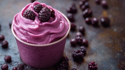 Delicious Blackberry Frozen Yogurt