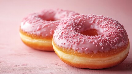 Pink Sprinkled Donuts