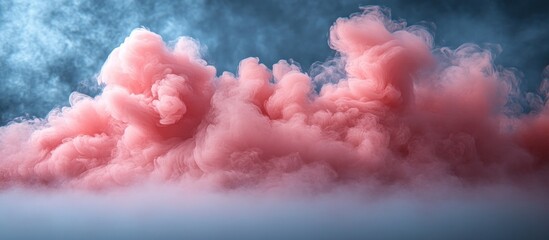 Wall Mural - Pink Smoke Cloud on Dark Background