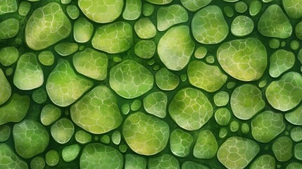 Wall Mural - Abstract Green Pattern of Round Shapes