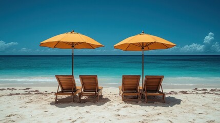 Canvas Print - Relaxing Beach Scene