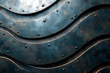 Abstract Wavy Metal Texture Background