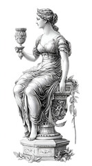 venus antique vintage engraved illustration isolated on white background