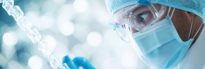 A close-up of medical equipment with a light blue and white color theme, representing precision, cleanliness, and the advanced technology used in modern healthcare.