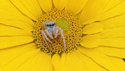 Spider on Yellow Flower