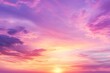 © Dzikrul Husnani - sunset cloudscape Panoramic with rich purple and pink tones blending into orange at horizon, tranquil evening sky view, natural dusk setting, soft wispy cloud formation, twilight backdrop, ai