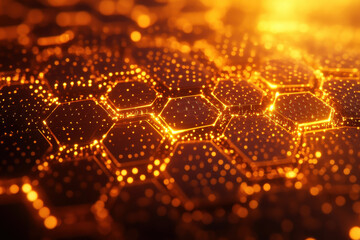 Wall Mural - abstract neural network with glowing nodes of ai learning process, visualized as a network of interc