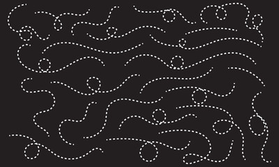 path travel dotted line trip dashed trace destination track plan and silhouette, travelling symbol .