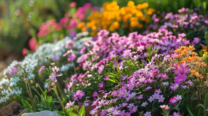 Wall Mural - Iberis. Blooming in the garden. A bright garden