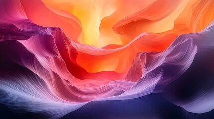 Wall Mural - Abstract swirling colors creating a vibrant, dynamic landscape.