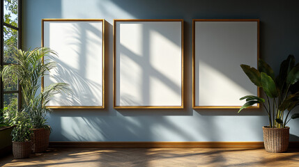 Wall Mural - Mockup Frames Interior.