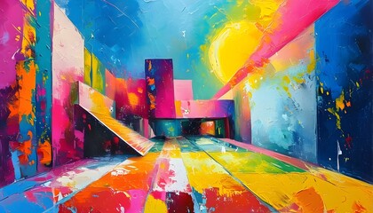 Wall Mural - Vibrant Abstract Expression of Colorful Concepts