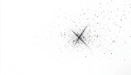Wall Mural - Abstract black splatter on a white background.