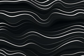 Wall Mural - Abstract wavy lines on a dark background creating a modern design.