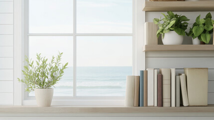 Canvas Print - Coastal Window Shelf.