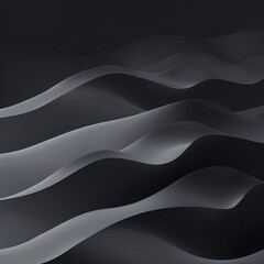 Wall Mural - Abstract black and white wavy background with a 3D effect.  Minimalist design for your project.
