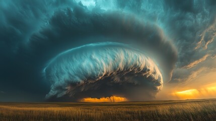 Wall Mural - electricity dancing through the clouds, a dramatic display of nature's power during a storm