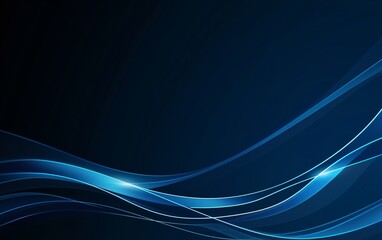 Wall Mural - Abstract blue lines on dark background. Great for website banners, social media graphics, and more.