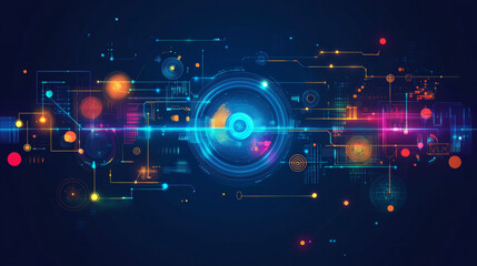 Machine learning algorithms for big data, with a colorful graph illustrating data sorting. Concept of computer science and big data analytics stream, highlighting information classification..