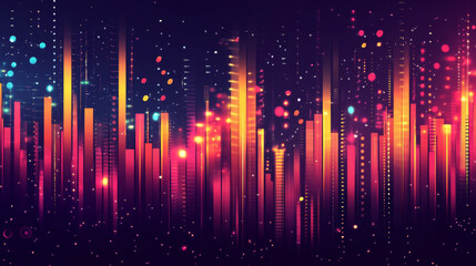 Modern equalizer background for music themes. Vector illustration design.