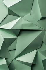 Wall Mural - Abstract geometric pattern in shades of green.