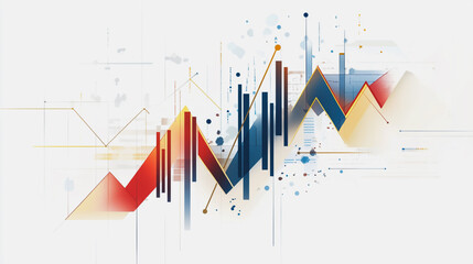 charts and graphs with statistics to innovative analyze business potential and forecast future development of companies growth.