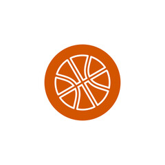 Basketball ball icon isolated on transparent background