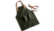 © PTC_KICKCAT - Stylish dark green apron with leather straps, perfect for cooking, crafting, or professional use. Durable and functional design.