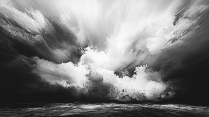 Wall Mural - weather warning for storm clouds