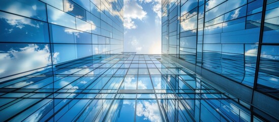 Wall Mural - Sky Reflection in Glass Buildings