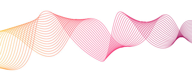 Poster - Abstract modern stream wave background and wave curve lines.  Frequency sound wave lines and twisted curve lines. Design for brochure, flyer, banner, template, business wave lines