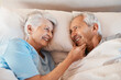 © Malambo/peopleimages.com - Happy, bed and senior couple relaxing in home for bonding, marriage or connection together in morning. Fun, love and elderly people in retirement with blanket for comfortable in bedroom of house.
