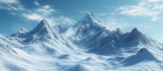 Wall Mural - Snowy Mountain Landscape