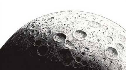 Poster - Moon Surface Drawing.