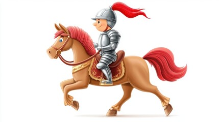 Canvas Print - Knight on Horseback.