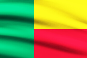 Wall Mural - Benin flag illustration or picture. Patriotism concept