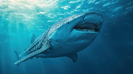 Whale Shark in the Deep Blue