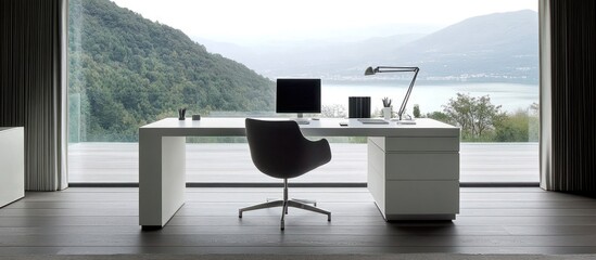 Poster - Modern Minimalist Office with Stunning View