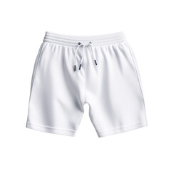 white athletic shorts with drawstring detail for sports and leisure