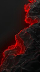 Wall Mural - abstract red and black background with a wavy pattern.