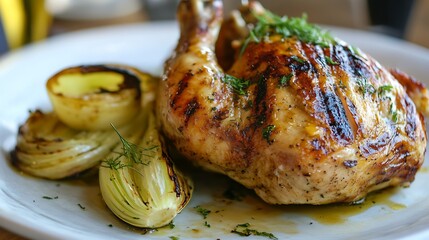 Wall Mural - Grilled Chicken with Bok Choy