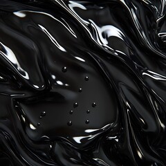 Poster - Abstract Black Liquid Texture