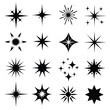 © MDMASUD - Star collection. Different stars set. Vector illustration