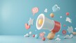© Achirawee - Influencer marketing, social media promotions, 3D illustration, modern advertising concept, copy space,