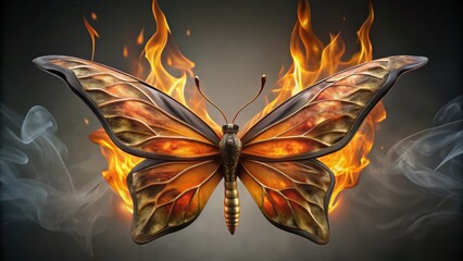 Wall Mural - Burning Butterfly