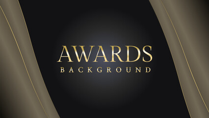 Wall Mural - Black gold royal awards graphics background lines sparkle elegant shine modern glitter template luxury premium corporate abstract design.
